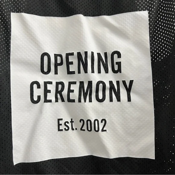 Opening Ceremony Unisex BOX LOGO MESH TANK, black and white size M - Picture 3 of 9